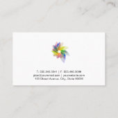 Carte De Visite Énergie | Solaire | Fleur numérique (Dos)