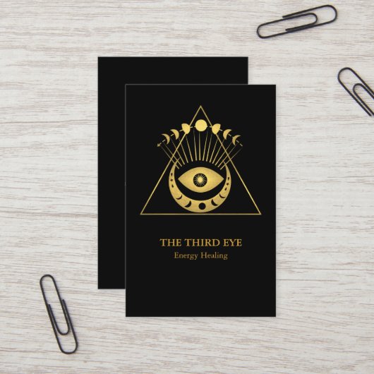 Carte De Visite Energie Spirituelle Heiler Reiki (Devant/Arrière en situation)