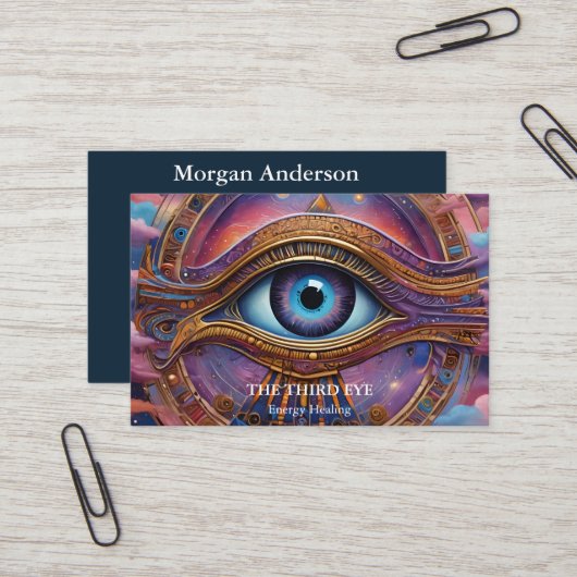 Carte De Visite Energie Spirituelle Heiler Reiki (Devant/Arrière en situation)