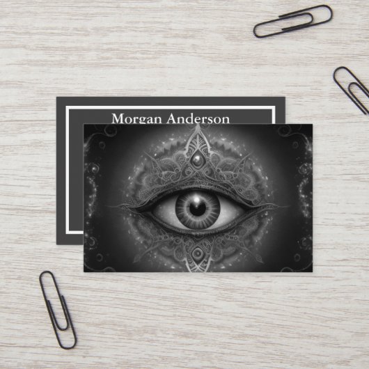 Carte De Visite Energie Spirituelle Heiler Reiki (Devant/Arrière en situation)