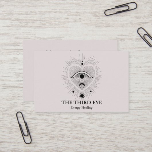 Carte De Visite Energie Spirituelle Heiler Reiki (Devant/Arrière en situation)