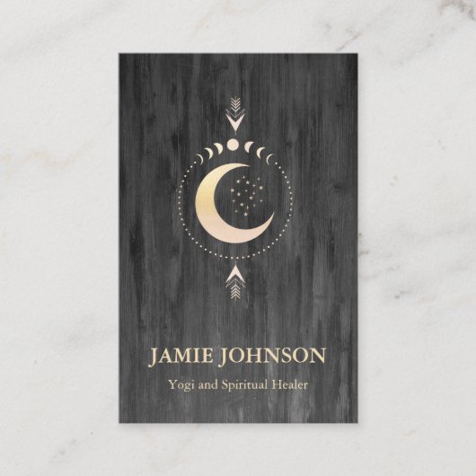 Carte De Visite Énergie Spirituelle Heiler Reiki Moon Phase Yoga (Devant)