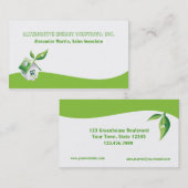 Carte De Visite Énergie verte (Devant / Derrière)