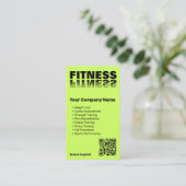 Carte De Visite Energize Brand Lime Green & Black Personal Trainer (Debout devant)