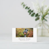 Carte De Visite Enfant d'automne, baby-sitter, garderie, crèche (Debout devant)