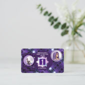 Carte De Visite Enfant de lune violette (Debout devant)