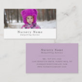 Carte De Visite Enfant d'hiver, baby-sitter, garderie, crèche (Devant / Derrière)