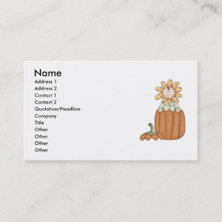 Carte De Visite Enfant Fleur de Citrouille