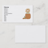 Carte De Visite Enfant Fleur de Citrouille (Devant / Derrière)