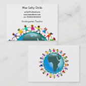 Carte De Visite Enfants africains, (Devant / Derrière)