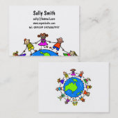 Carte De Visite Enfants australiens (Devant / Derrière)