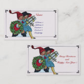 CARTE DE VISITE ENFANTS AVEC CADEAUX DE NOËL (Devant / Derrière)