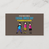 Carte De Visite Enfants branchés, collecte de fonds pour la journé (Devant)