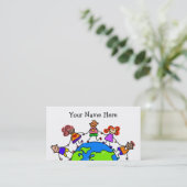 Carte De Visite Enfants du monde (Debout devant)
