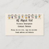 Carte De Visite Enfants Enfants Garderie d'enfants (Devant)