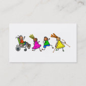 Carte De Visite Enfants handicapés, les besoins de Special (Dos)