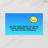 Carte De Visite Enfants jouant dehors un jour ensoleillé (Dos)