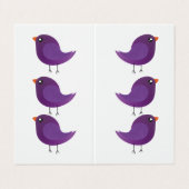 Carte De Visite Enfants mignonette birdy (Extérieur déplié)
