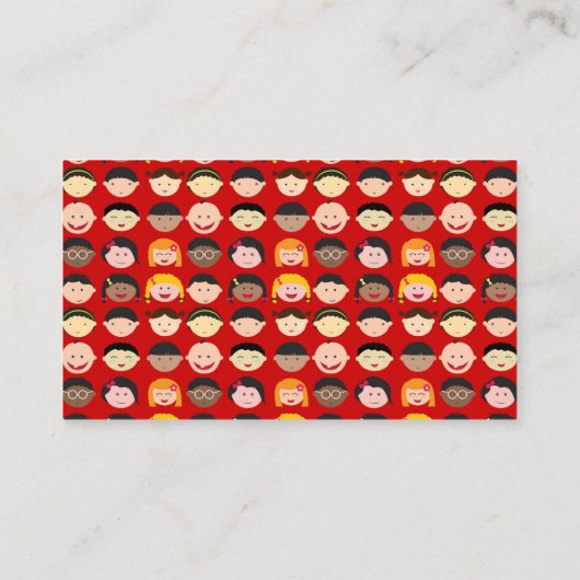 Carte De Visite Enfants multiculturels (Dos)