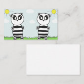 Carte De Visite Enfants Panda (Devant / Derrière)