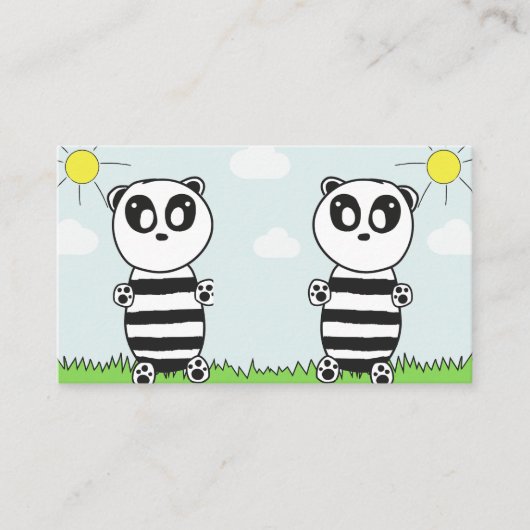 Carte De Visite Enfants Panda (Devant)