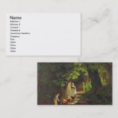 Carte De Visite Enfants par un ruisseau, c.1822 (huile sur le (Devant / Derrière)