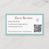 Carte De Visite Enfants Planificateur de fête Pastel Teddy Bear Co (Dos)