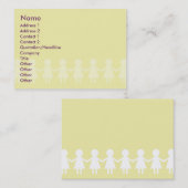 Carte De Visite Enfants - potelés (Devant / Derrière)