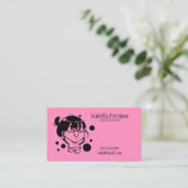 Carte De Visite Enfants Roses mignonnes Baby-sitting (Debout devant)