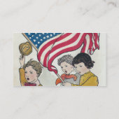 Carte De Visite Enfants vintages et Falg américain (Dos)