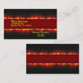 Carte De Visite Enfer flamboyant du feu (Devant / Derrière)