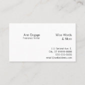 Carte De Visite Engagez (Dos)