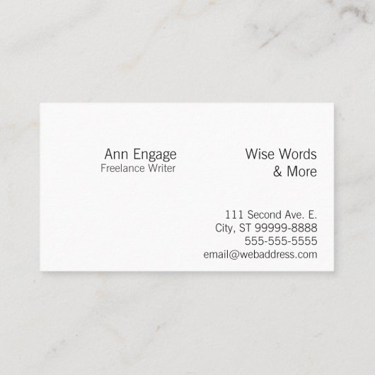 Carte De Visite Engagez (Dos)