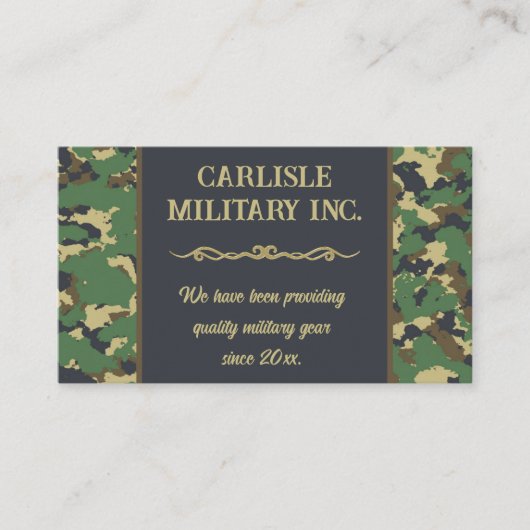 Carte De Visite Engin militaire modifiable (Devant)
