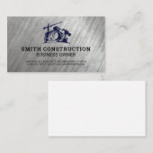 Carte De Visite Engineer | Construction Site | Builder (Devant / Derrière)