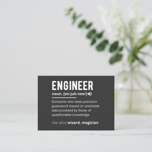 CARTE DE VISITE ENGINEER DEFINITION (Debout devant)
