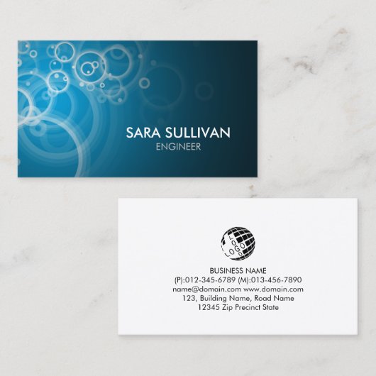 Carte De Visite Engineer Engineering Technical (Devant / Derrière)