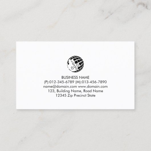 Carte De Visite Engineer Engineering Technical (Dos)