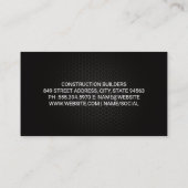 Carte De Visite Engineers and Architects | Construction (Dos)