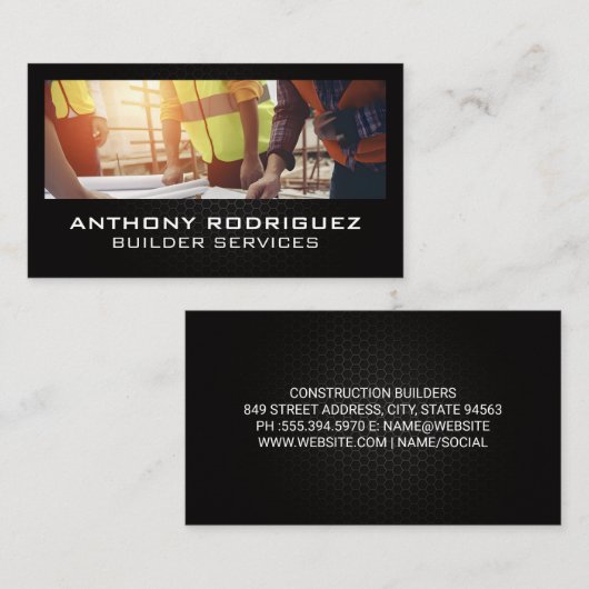 Carte De Visite Engineers and Architects | Construction (Devant / Derrière)