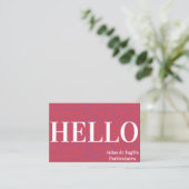 Carte De Visite English Tutor Business Card (Debout devant)