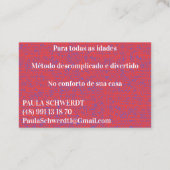 Carte De Visite English Tutor Business Card (Dos)