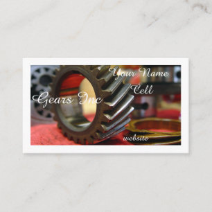 Carte De Visite engrenages machines roulettes