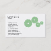 Carte De Visite Engrenages - Vert pâlé sur blanc (Dos)