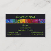 Carte De Visite Énigme I, visage abstrait de déesse de femme (Dos)