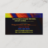 Carte De Visite Enlèvement 3D Abstrait IMPRESSION TECHNOLOGIE GEEK (Dos)