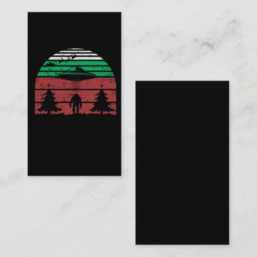 Carte De Visite Enlèvement Alien Bigfoot UFO Sci Fi Lover (Devant / Derrière)