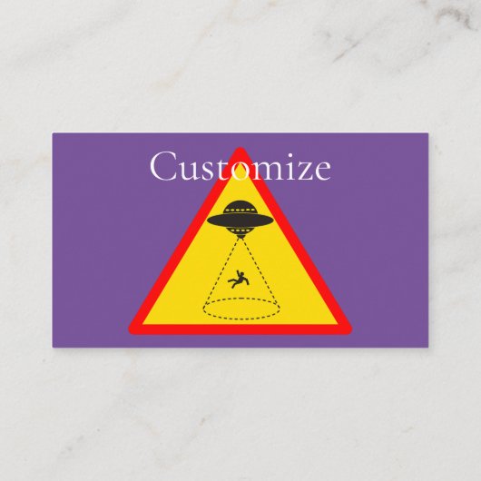 Carte De Visite Enlèvement d'Alien UFO Thunder_Cove (Dos)