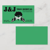 Carte De Visite Enlèvement d'arbres verts ou défrichage (Devant / Derrière)