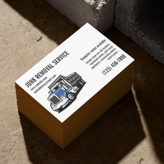 CARTE DE VISITE ENLÈVEMENT DE DÉCHETS ET DE DÉBRIS SERVICES DE DÉB